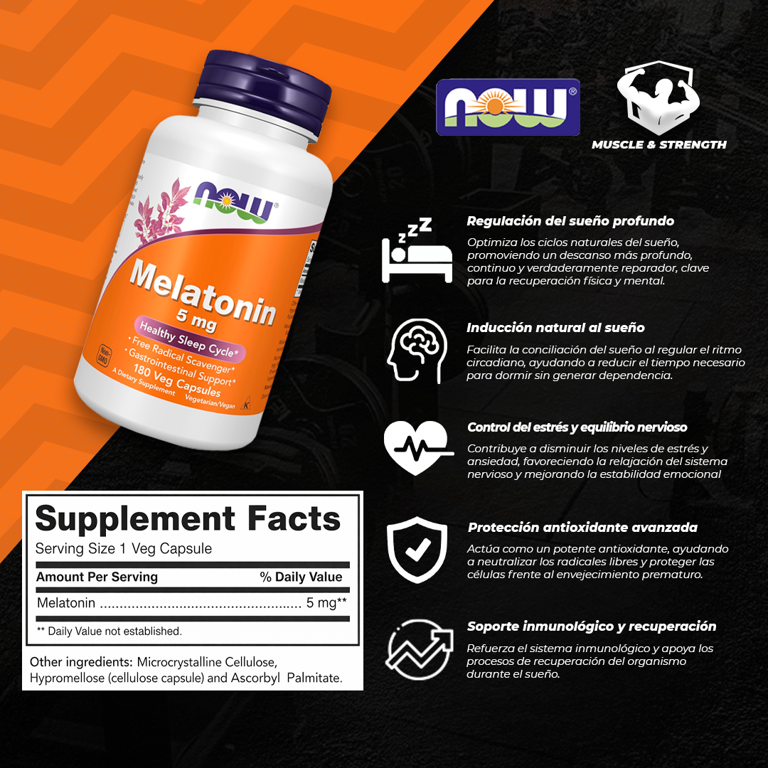 Melatonin 5mg - 180 Vcapsules