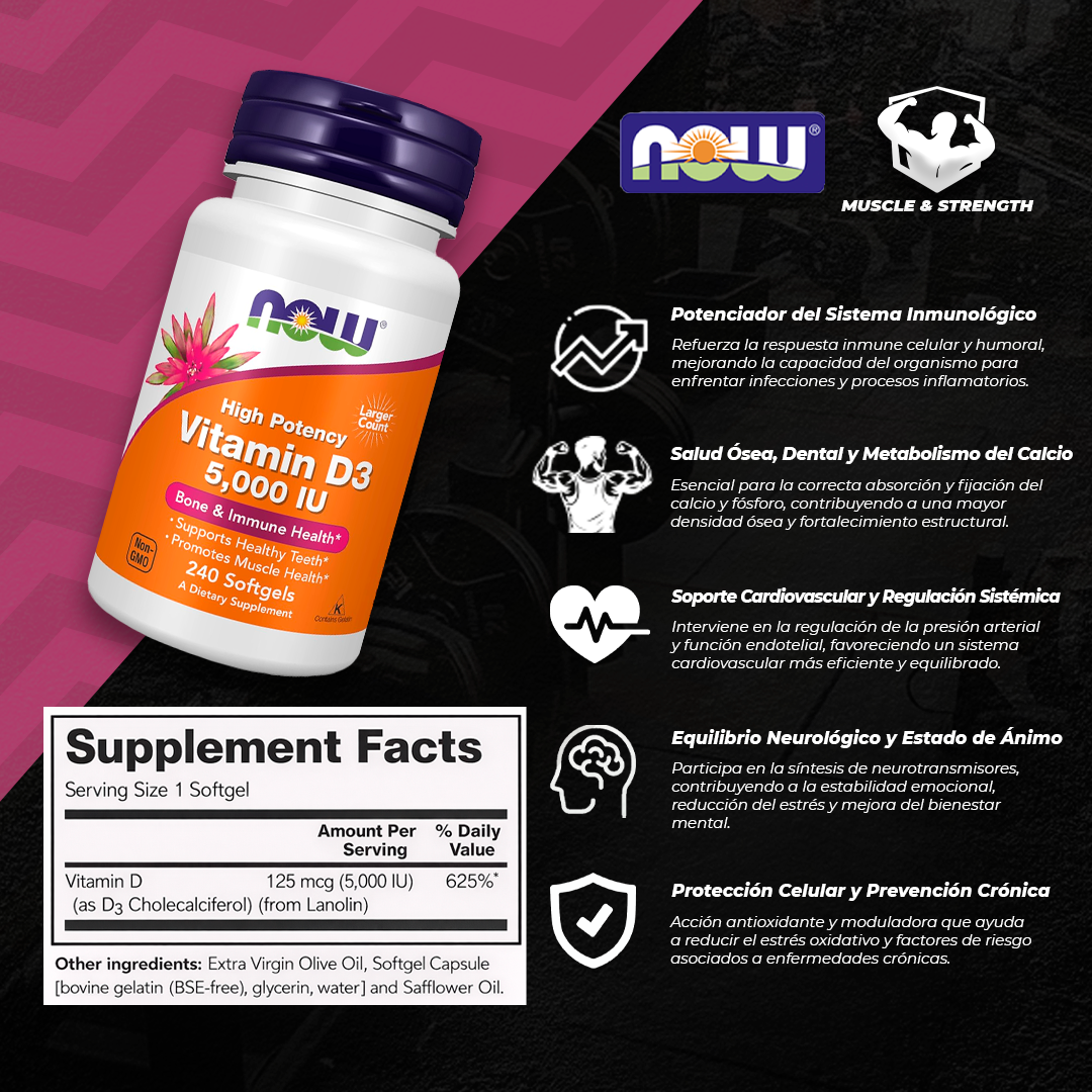 Vitamin D-3 - 5,000IU 240 Softgels