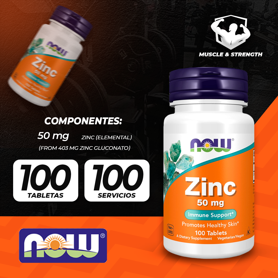 Zinc Gluconate 50MG - 100 Tablets