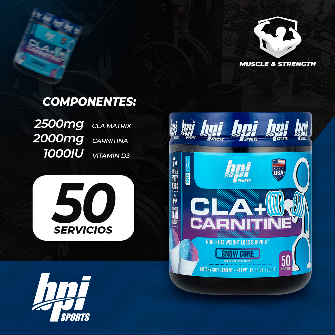 CLA + Carnitine - 50 Servings Rainbown Ince - BPI Sports