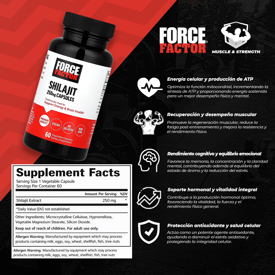 Shilajit 250mg - 60 Vegetable Capsules