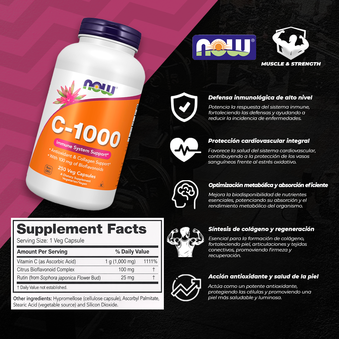 C-1000 w/100mg Bioflavonoids - 250 Vcaps