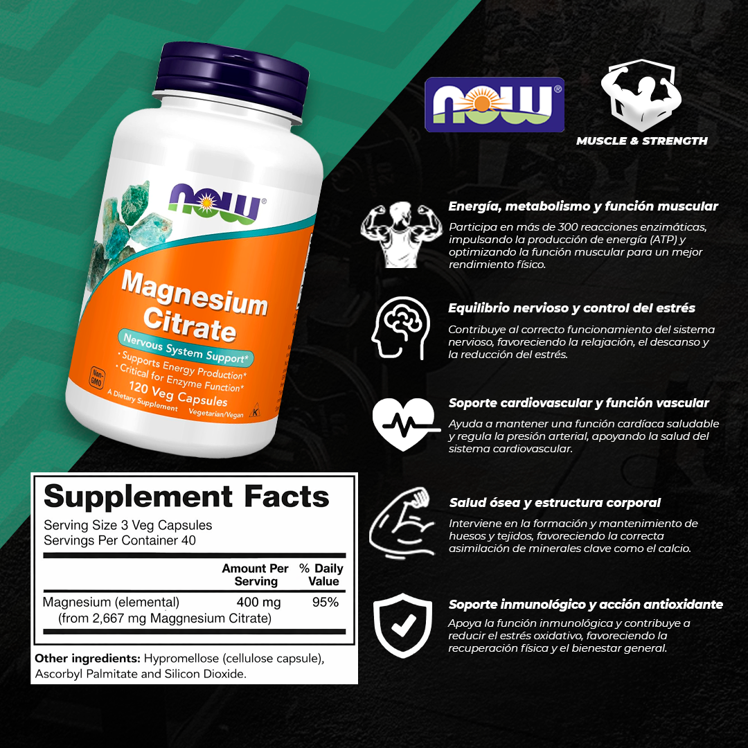 Magnesium Citrate - 120 Vcaps