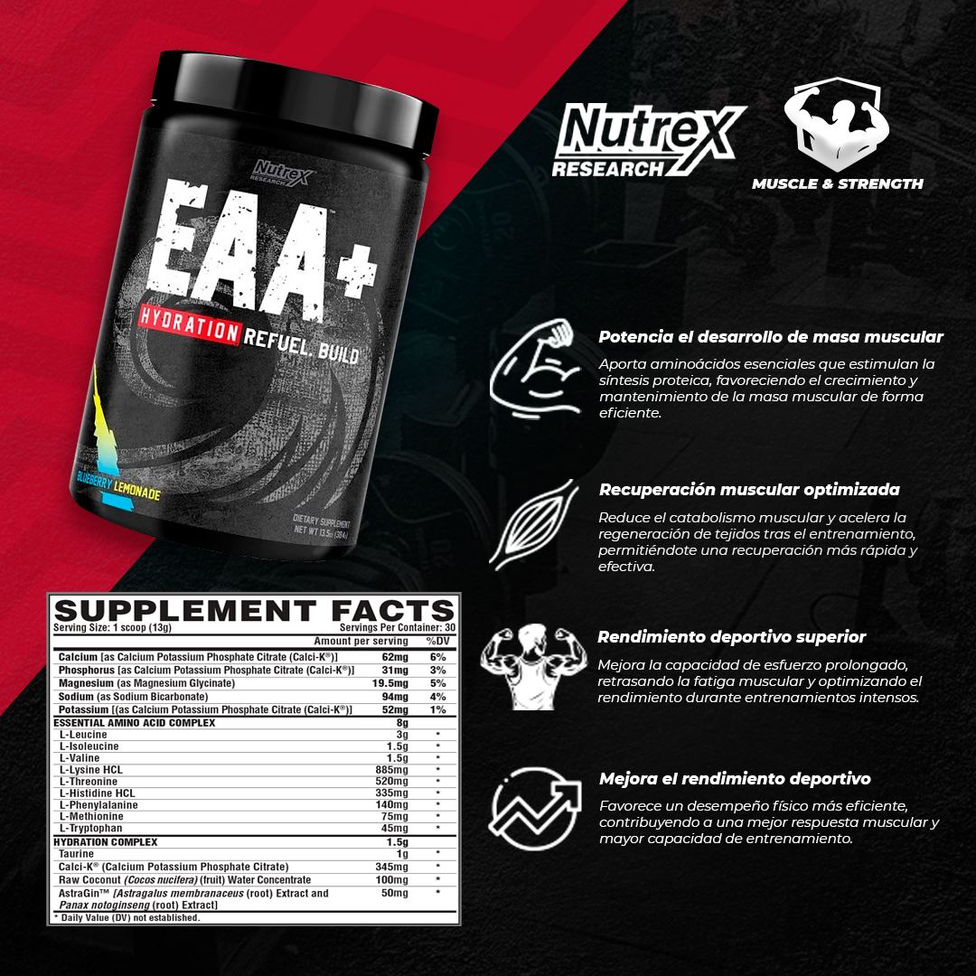 EAA + Hydration - 30 servings Blueberry Lemonade