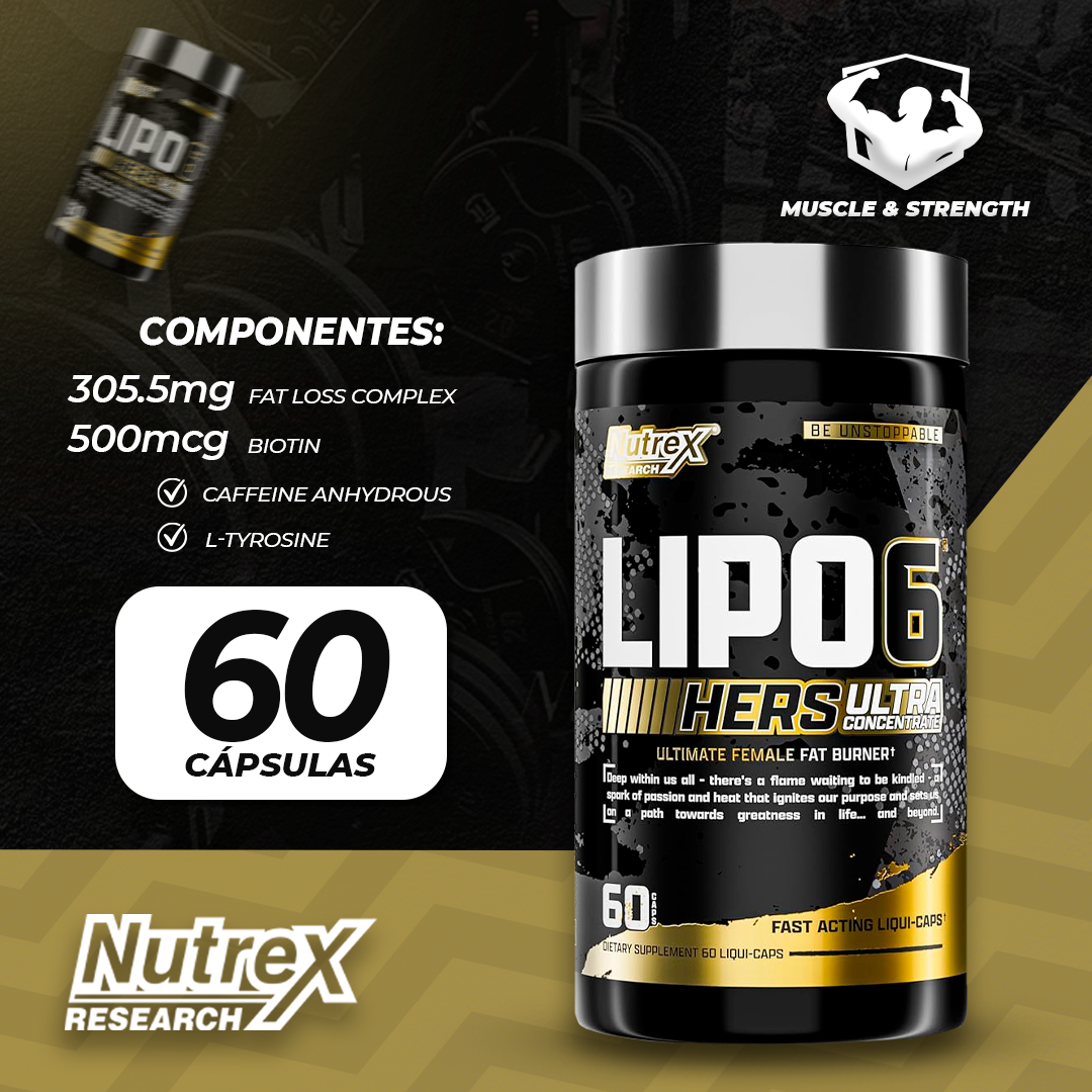Lipo-6 Hers Ultra Concentrate - 60 Capsules - Nutrex Research
