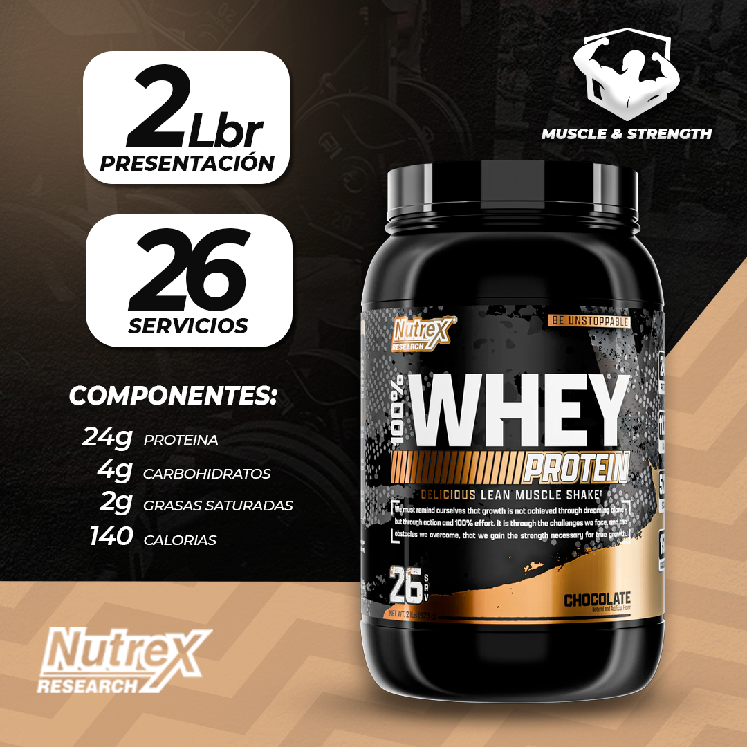 100% Whey - 2lb - Nutrex Research