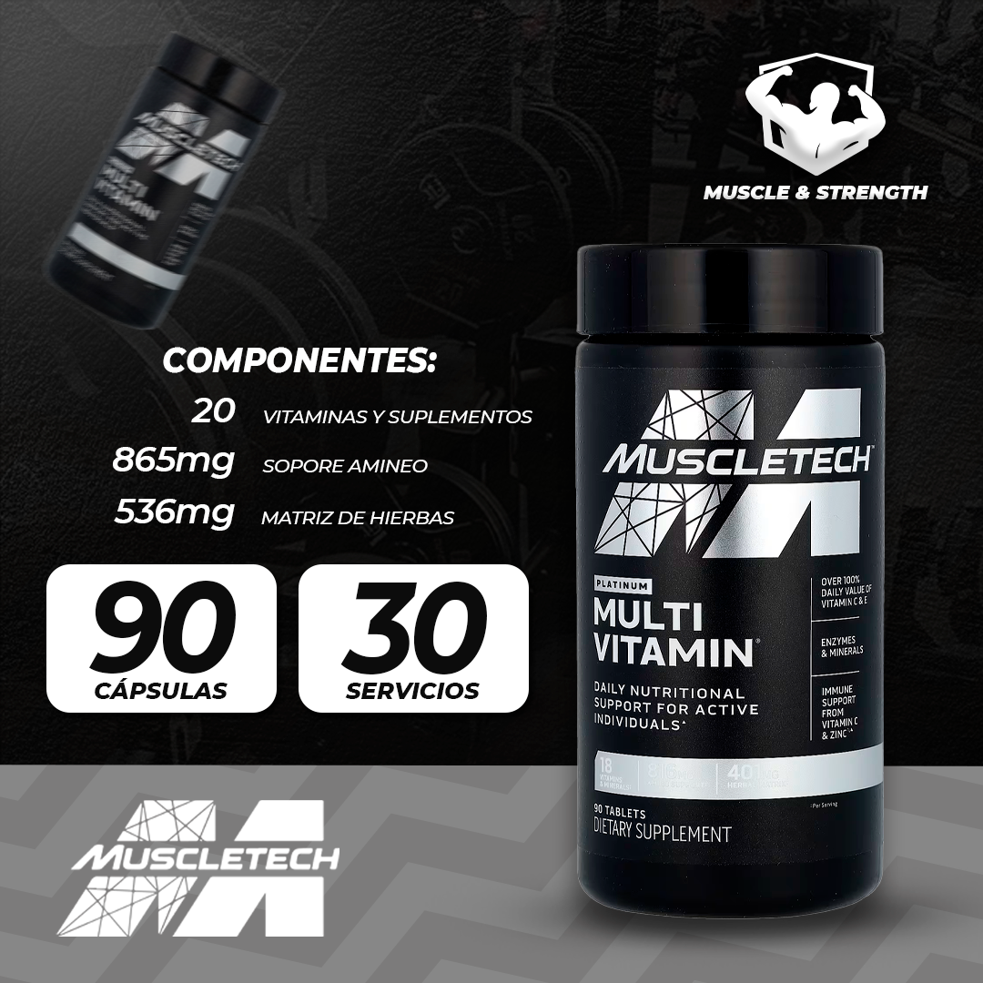 MuscleTech - Platinum Multivitamin - 90 Tablets