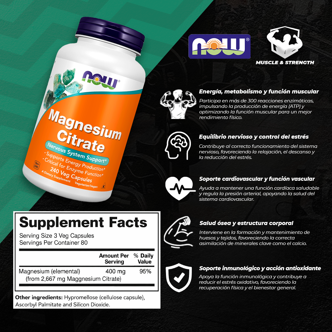Magnesium Citrate - 240 Vcaps