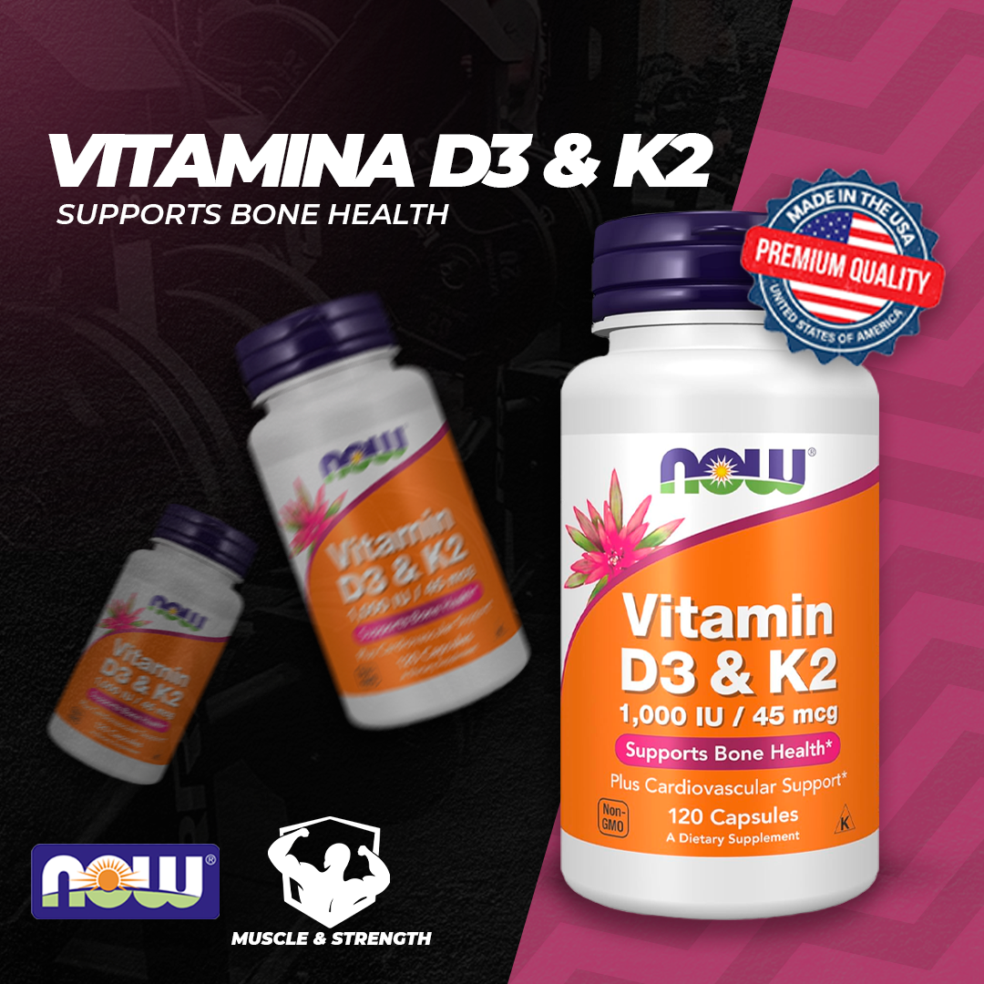 Vitamin D-3 & K-2 1000IU/45mcg - 120 VCaps