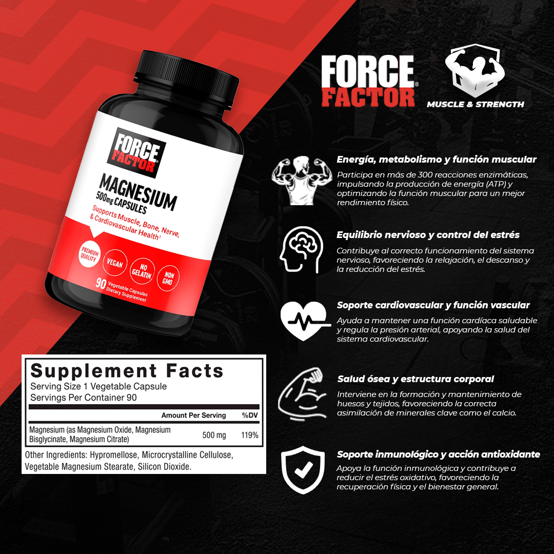 Magnesium 500mg - 90 Vegetable Capsules