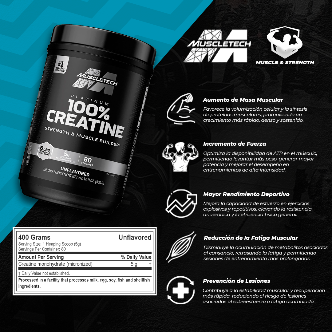 Platinum 100% Creatine Micronized - 400g
