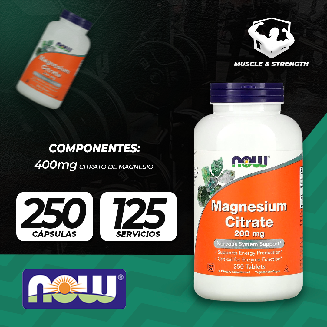 Magnesium Citrate 200mg - 250 Tablets