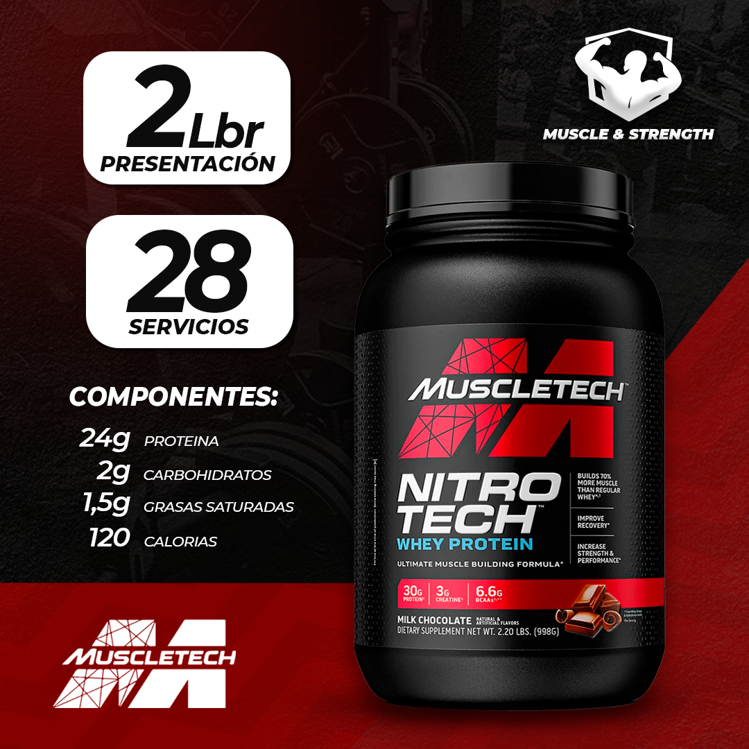 Nitrotech Whey Protein - 2.2lb - Muscletech